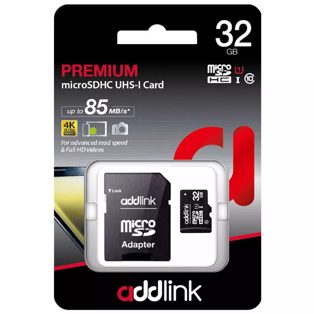 Карта памяти AddLink 32GB microSDHC class 10 UHS-I U1 (ad32GBMSH310A) - 1 Карта памяти AddLink 32GB microSDHC class 10 UHS-I U1 (ad32GBMSH310A) - 1