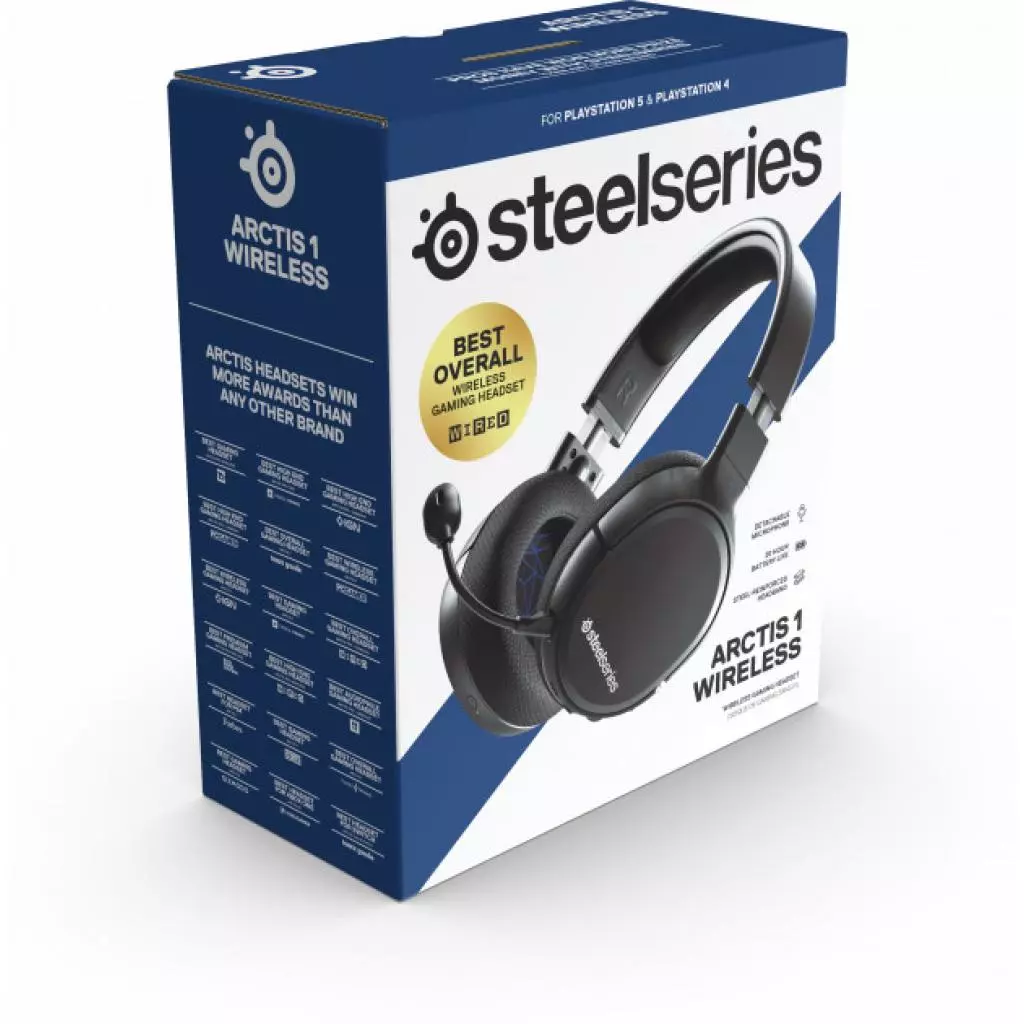 Наушники SteelSeries Arctis 1 Wireless for PS5 Black (SS61519) - 8