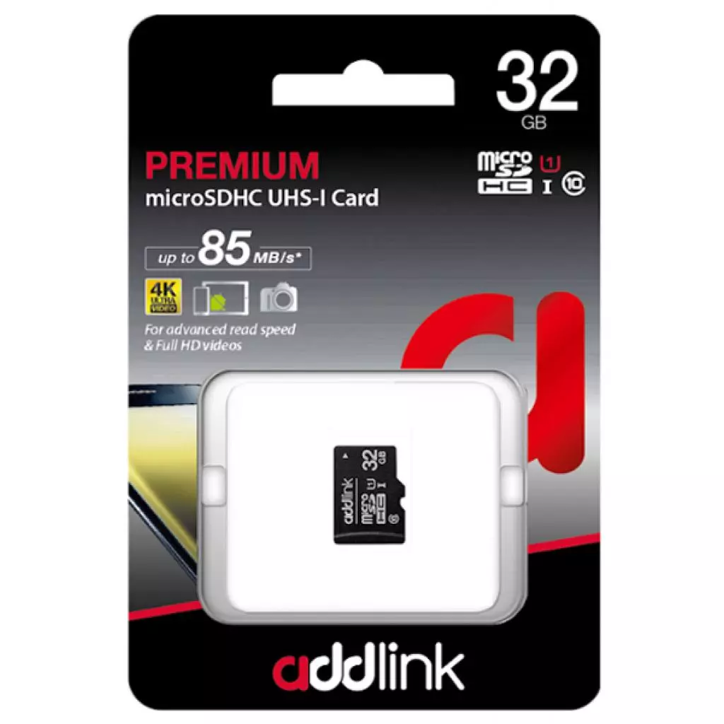 Карта памяти AddLink 32GB microSDHC class 10 UHS-I U1 (ad32GBMSH310) - 1 Карта памяти AddLink 32GB microSDHC class 10 UHS-I U1 (ad32GBMSH310) - 1