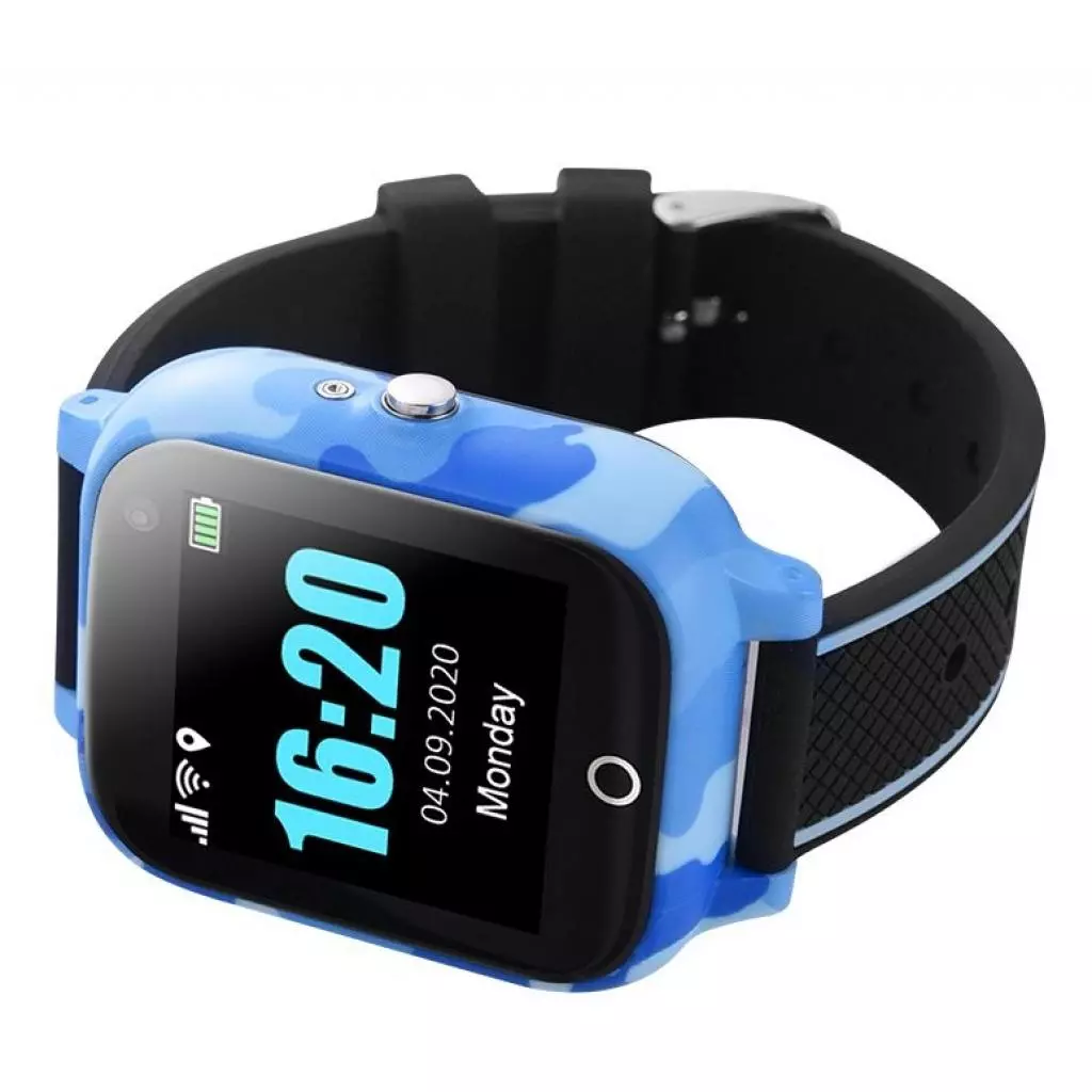 Смарт-часы GoGPS T01 телефон-часы, Термометр Blue (T01BL) - 1