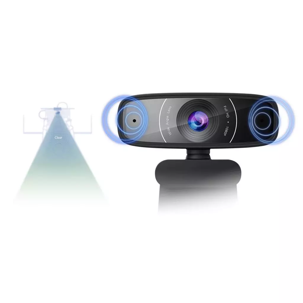 Веб-камера ASUS Webcam C3 Full HD Black (90YH0340-B2UA00) - 6 Веб-камера ASUS Webcam C3 Full HD Black (90YH0340-B2UA00) - 6