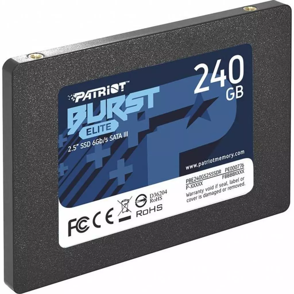 Накопитель SSD 2.5" 240GB Burst Elite Patriot (PBE240GS25SSDR) - 1 Накопитель SSD 2.5" 240GB Burst Elite Patriot (PBE240GS25SSDR) - 1