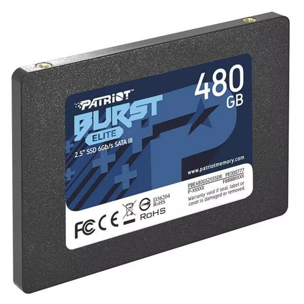 Накопитель SSD 2.5" 480GB Burst Elite Patriot (PBE480GS25SSDR) - 1 Накопитель SSD 2.5" 480GB Burst Elite Patriot (PBE480GS25SSDR) - 1