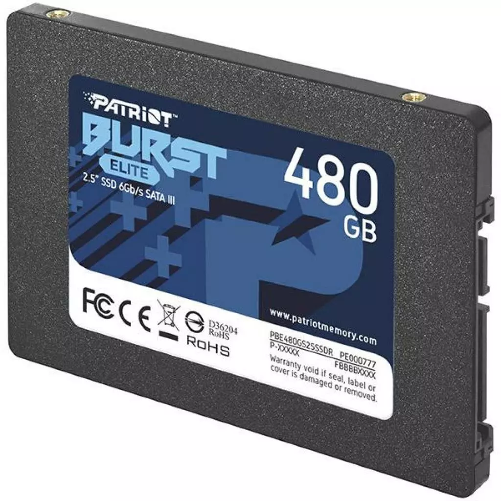 Накопитель SSD 2.5" 480GB Burst Elite Patriot (PBE480GS25SSDR) - 2 Накопитель SSD 2.5" 480GB Burst Elite Patriot (PBE480GS25SSDR) - 2