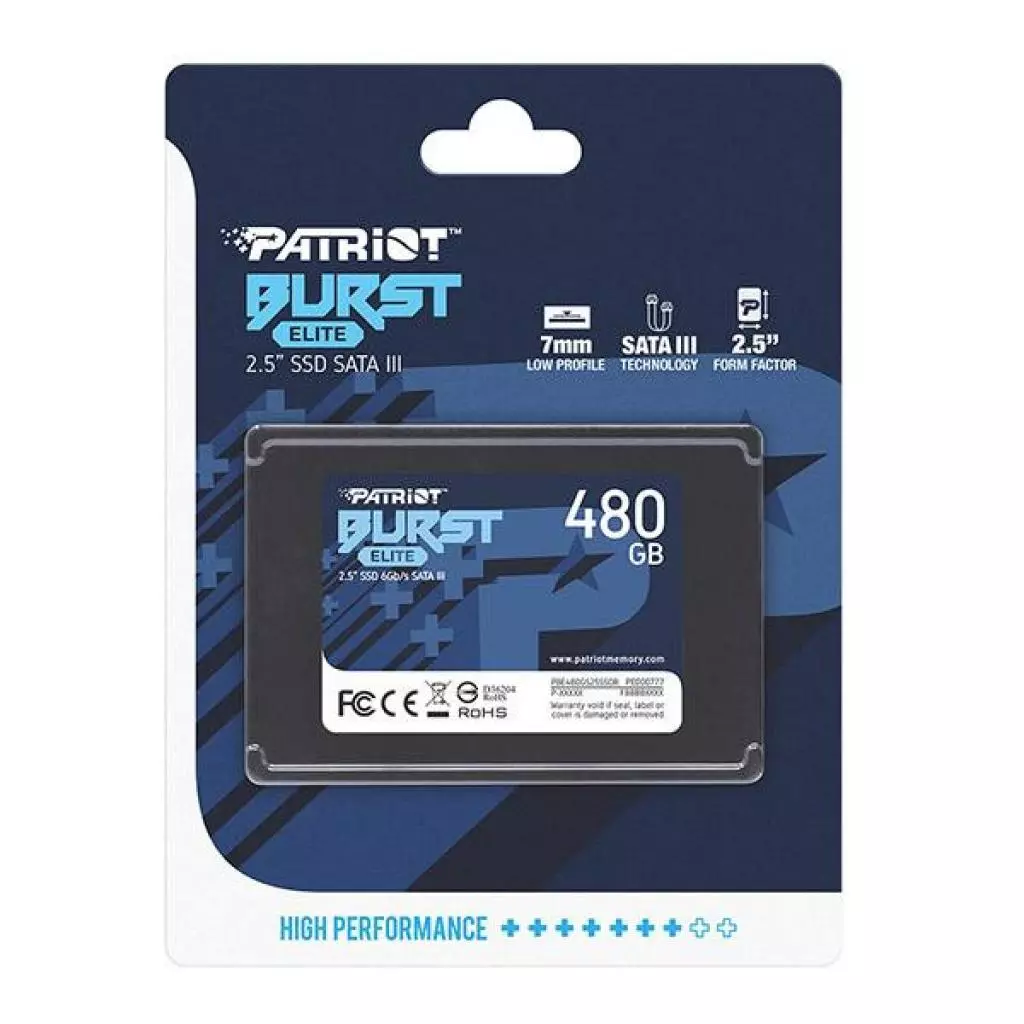 Накопитель SSD 2.5" 480GB Burst Elite Patriot (PBE480GS25SSDR) - 3 Накопитель SSD 2.5" 480GB Burst Elite Patriot (PBE480GS25SSDR) - 3