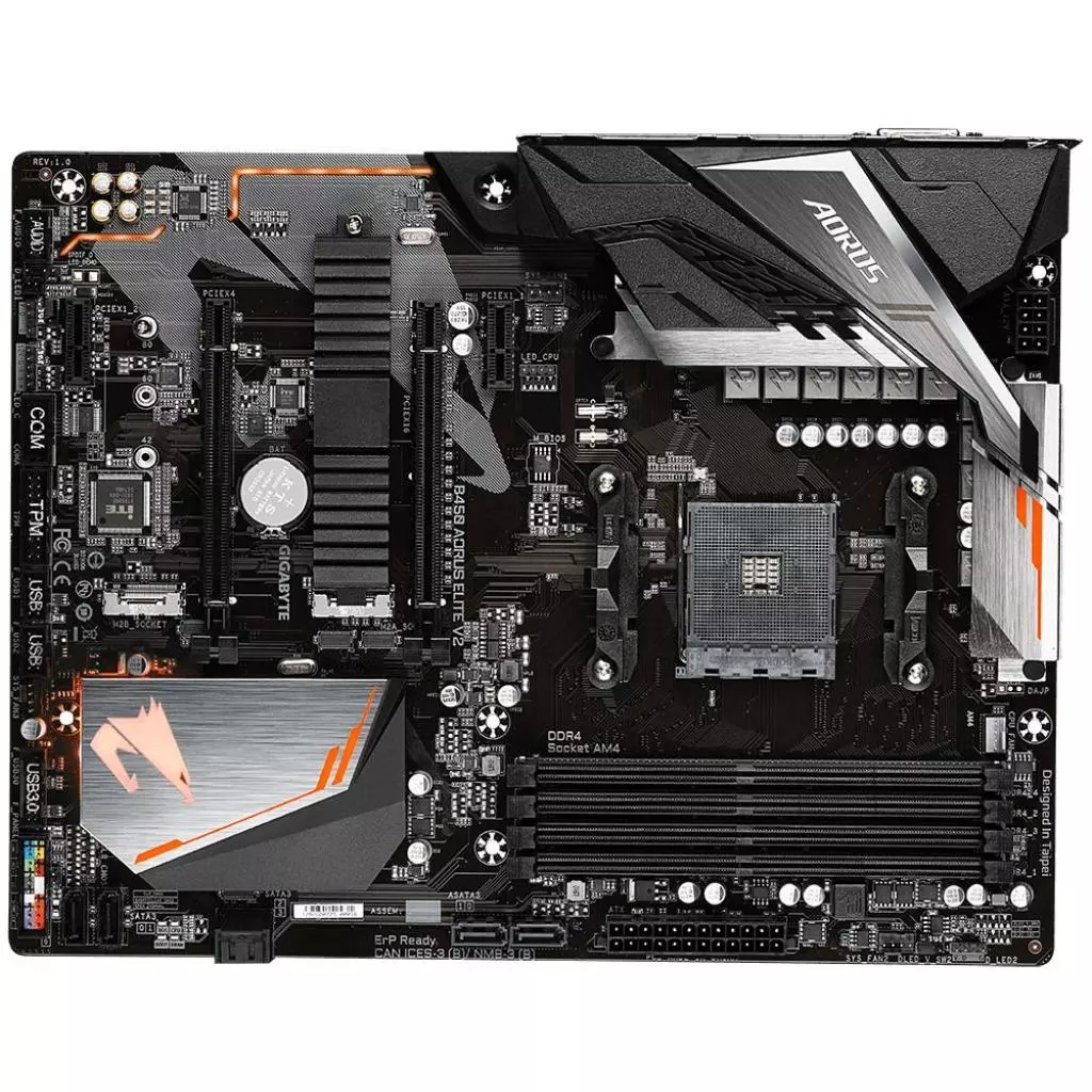 Материнская плата GIGABYTE B450 AORUS ELITE V2 - 1