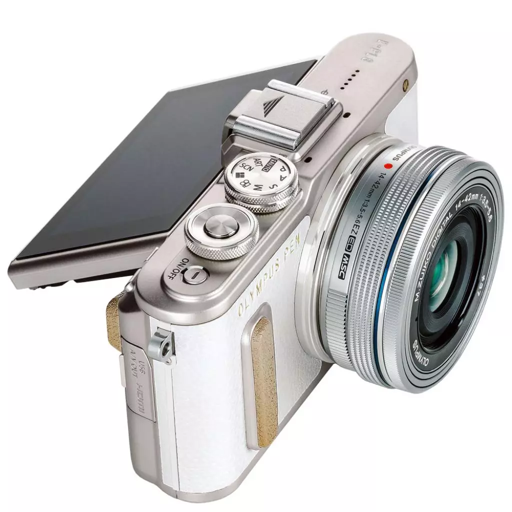 Цифровой фотоаппарат Olympus E-PL8 14-42 mm Pancake Zoom Kit white/silver (V205082WE000) - 5