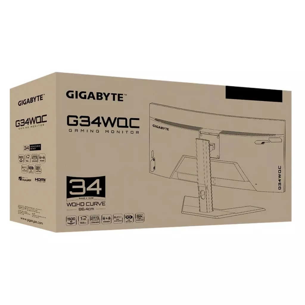 Монитор GIGABYTE G34WQC-EK - 6 Монитор GIGABYTE G34WQC-EK - 6
