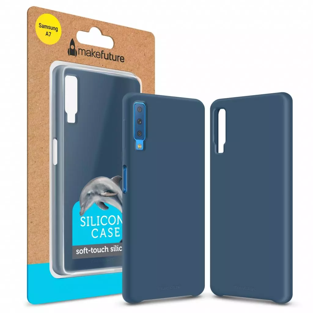 Чехол для моб. телефона MakeFuture Silicone Case Samsung A7 2018 (A750) Blue (MCS-SA750BL)