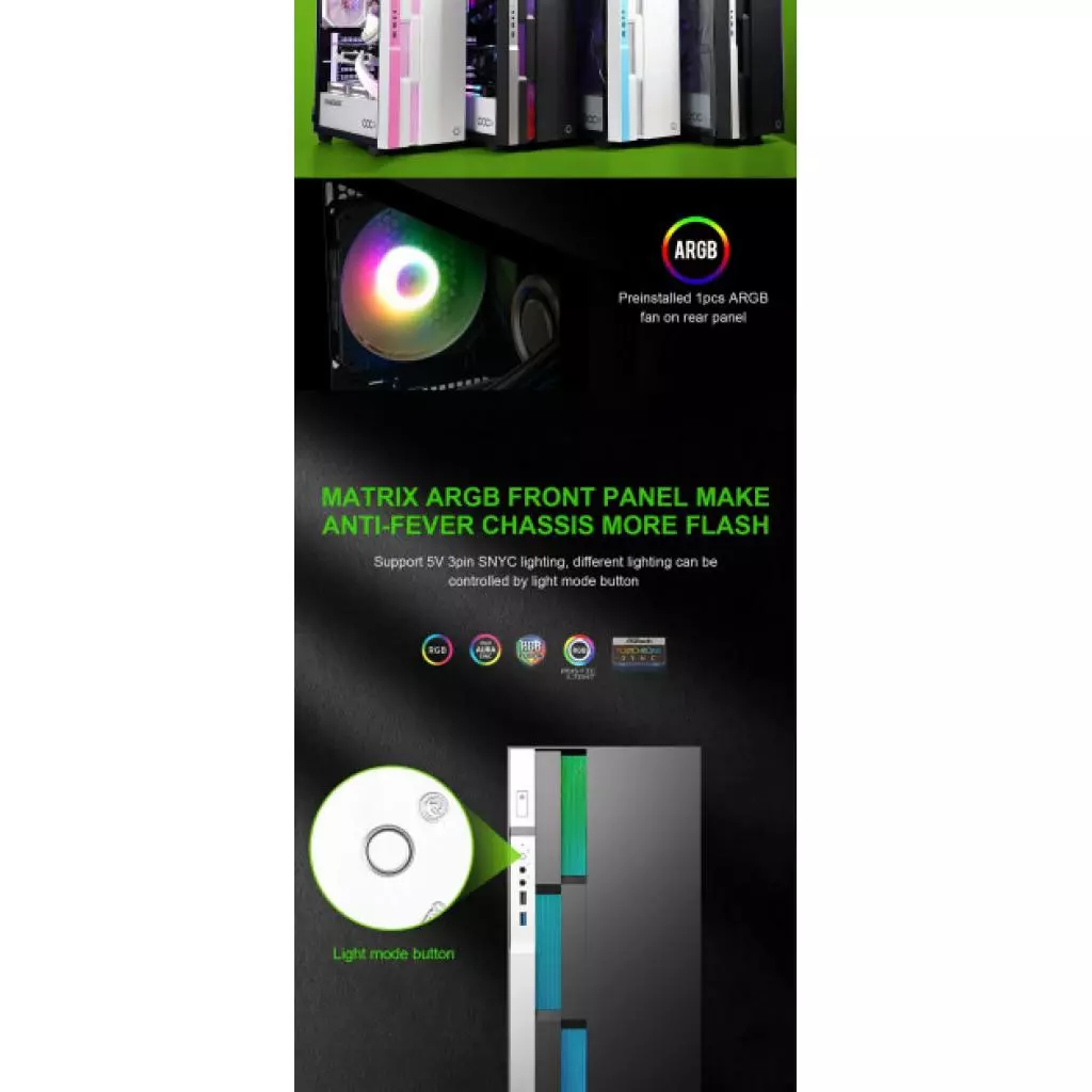 Корпус Gamemax Brufen C3 BW - 11 Корпус Gamemax Brufen C3 BW - 11