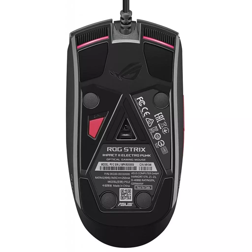 Мышка ASUS ROG Strix Impact II Electro Punk RGB Black (90MP01U0-BMUA00) - 4 Мышка ASUS ROG Strix Impact II Electro Punk RGB Black (90MP01U0-BMUA00) - 4