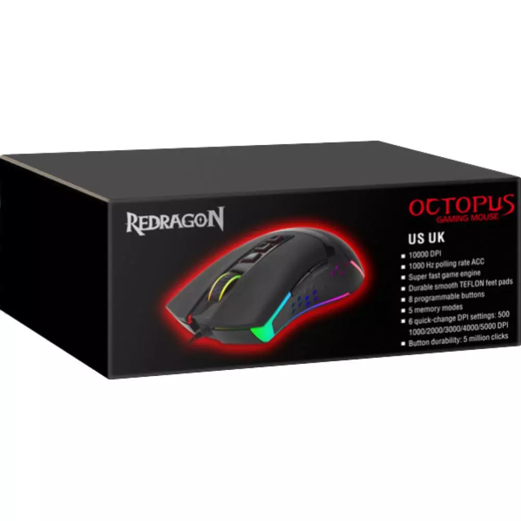 Мышка Redragon Octopus RGB USB Black (78279) - 6 Мышка Redragon Octopus RGB USB Black (78279) - 6