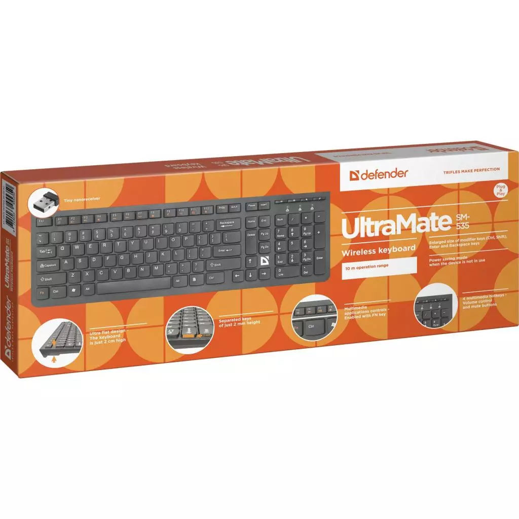 Клавиатура Defender UltraMate SM-535 USB RU Black (45535) - 4 Клавиатура Defender UltraMate SM-535 USB RU Black (45535) - 4