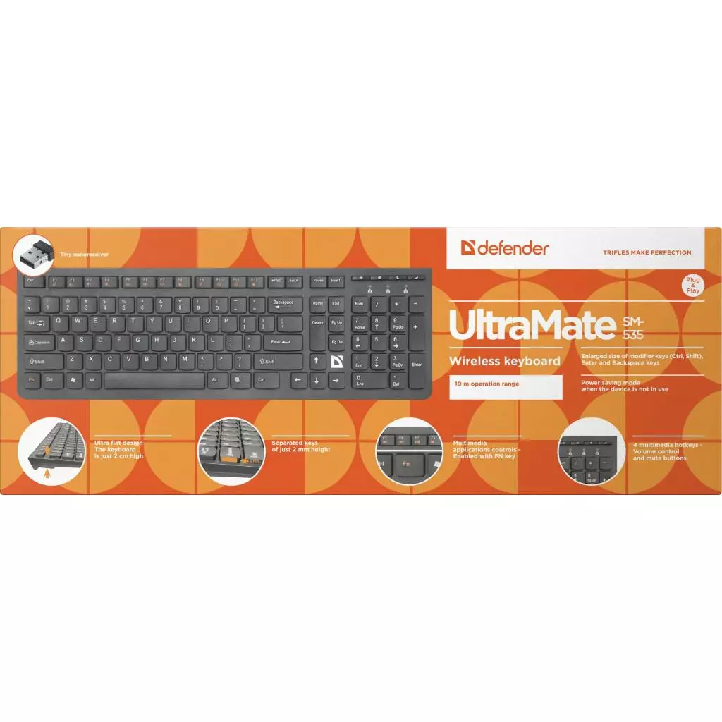 Клавиатура Defender UltraMate SM-535 USB RU Black (45535) - 5 Клавиатура Defender UltraMate SM-535 USB RU Black (45535) - 5