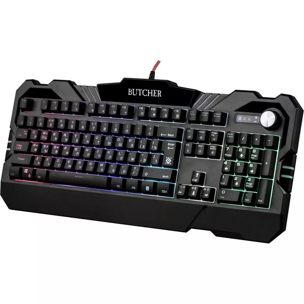 Клавиатура Defender Butcher GK-193DL RGB USB RU Black (45193) - 2 Клавиатура Defender Butcher GK-193DL RGB USB RU Black (45193) - 2