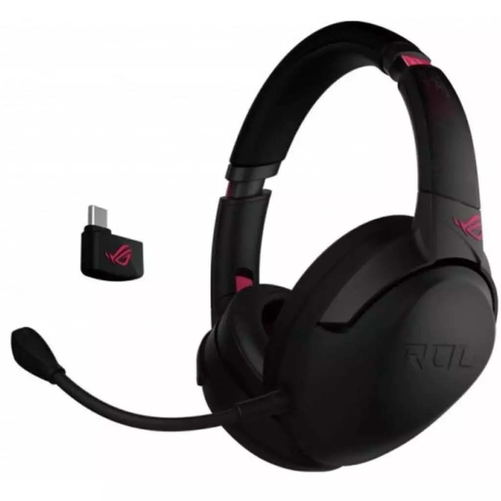 Наушники ASUS ROG Strix Go 2.4 Electro Punk WL/3.5mm/USB Black (90YH02P1-B3UA00)