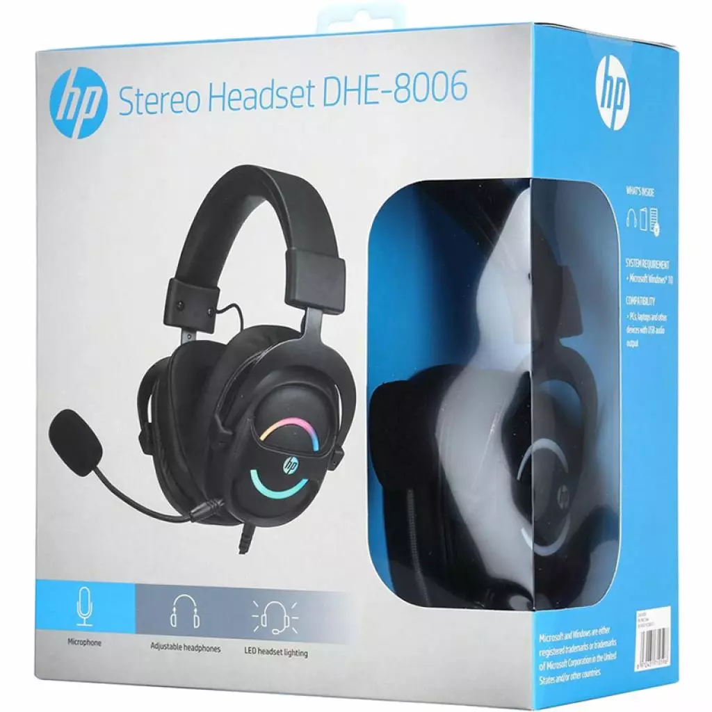Наушники HP DHE-8006 Gaming 7.1 Sound USB Black (DHE-8006) - 4 Наушники HP DHE-8006 Gaming 7.1 Sound USB Black (DHE-8006) - 4