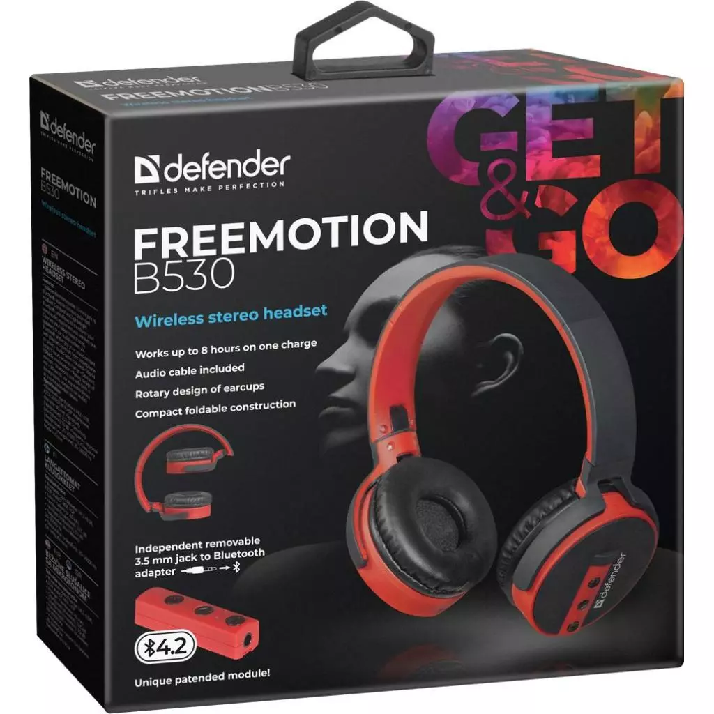Наушники Defender FreeMotion B530 Bluetooth Black-Red (63530) - 11 Наушники Defender FreeMotion B530 Bluetooth Black-Red (63530) - 11