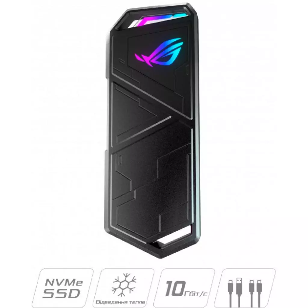 Карман внешний ASUS SSD M.2 PCIe NVMe STRIX ARION ESD-S1CL/BLK/G/AS Lite USB 3.1 (ESD-S1CL/BLK/G/AS) - 1