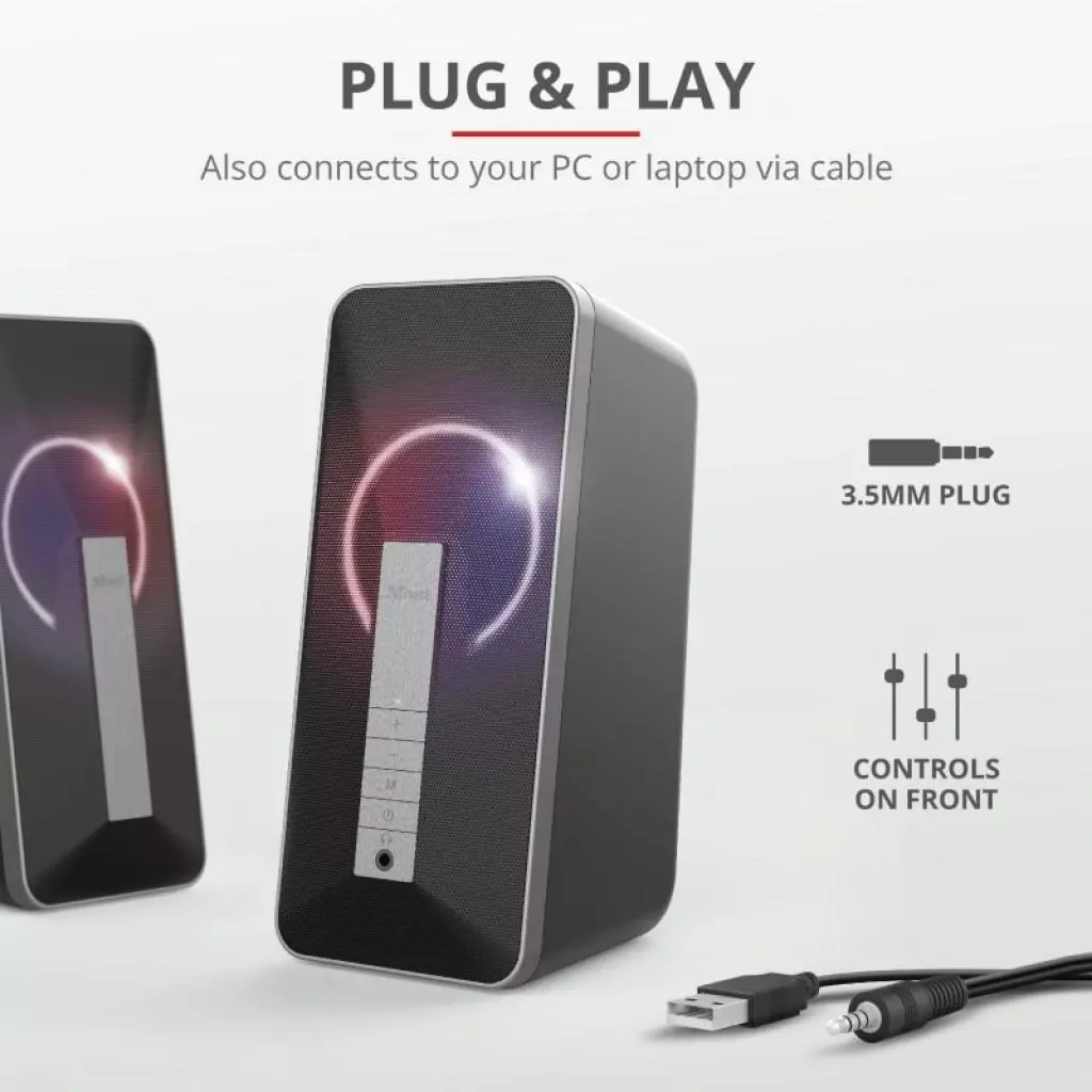 Акустическая система Trust Arva Illuminated Bluetooth BLACK (23820) - 7