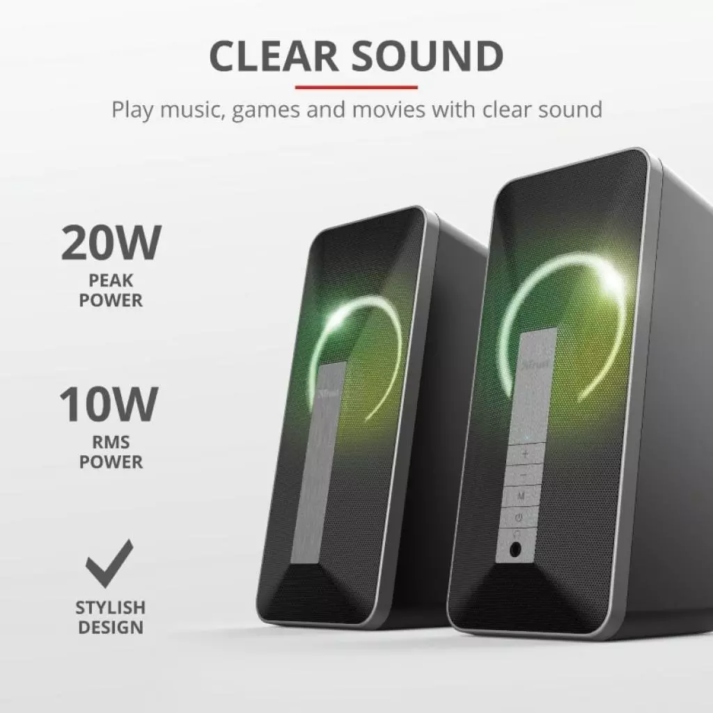 Акустическая система Trust Arva Illuminated Bluetooth BLACK (23820) - 10