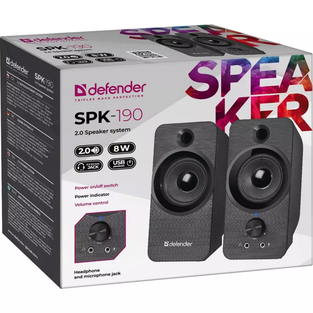 Акустическая система Defender SPK-190 Black (65190) - 2 Акустическая система Defender SPK-190 Black (65190) - 2