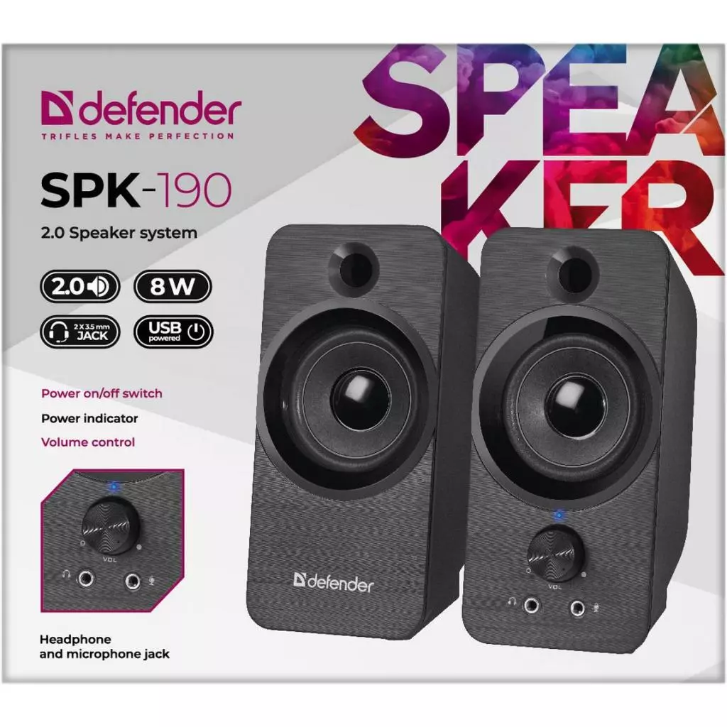Акустическая система Defender SPK-190 Black (65190) - 3 Акустическая система Defender SPK-190 Black (65190) - 3