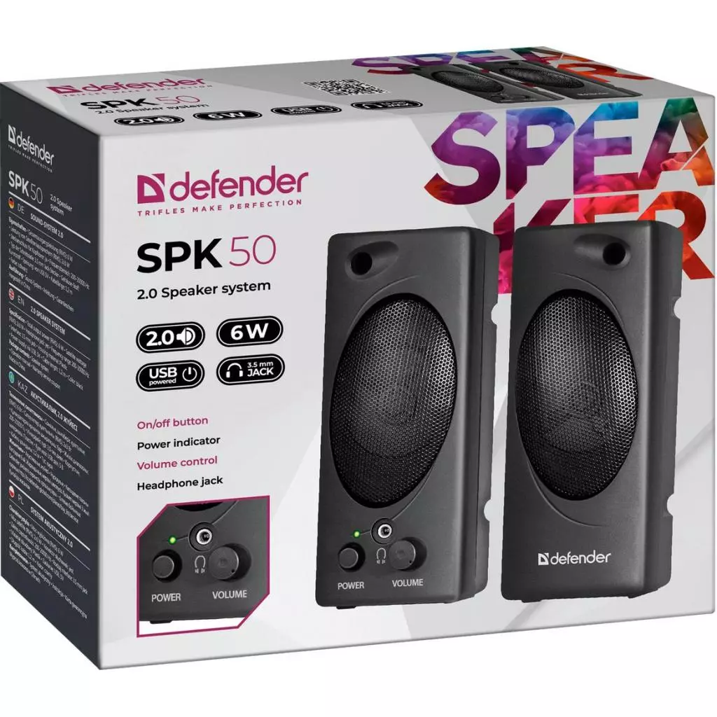 Акустическая система Defender SPK-50 Black (65150) - 4 Акустическая система Defender SPK-50 Black (65150) - 4