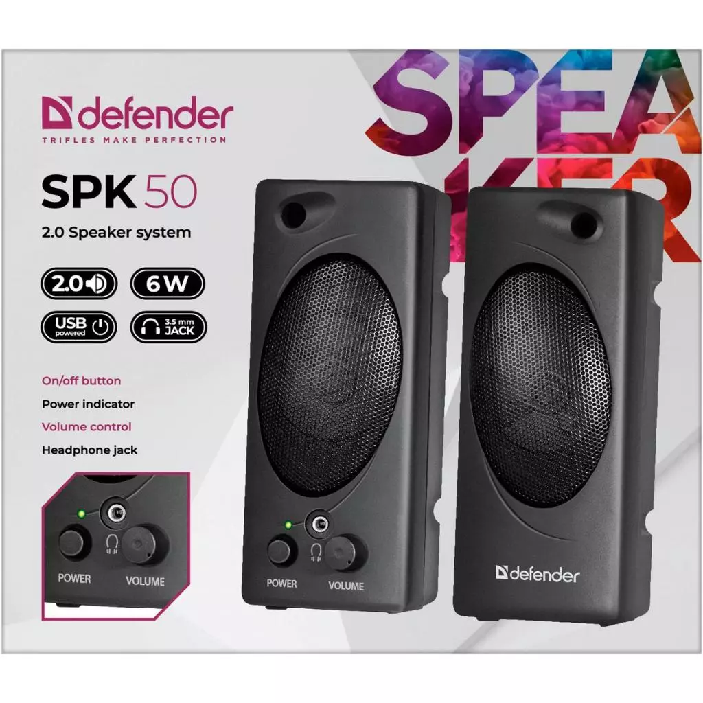 Акустическая система Defender SPK-50 Black (65150) - 5 Акустическая система Defender SPK-50 Black (65150) - 5