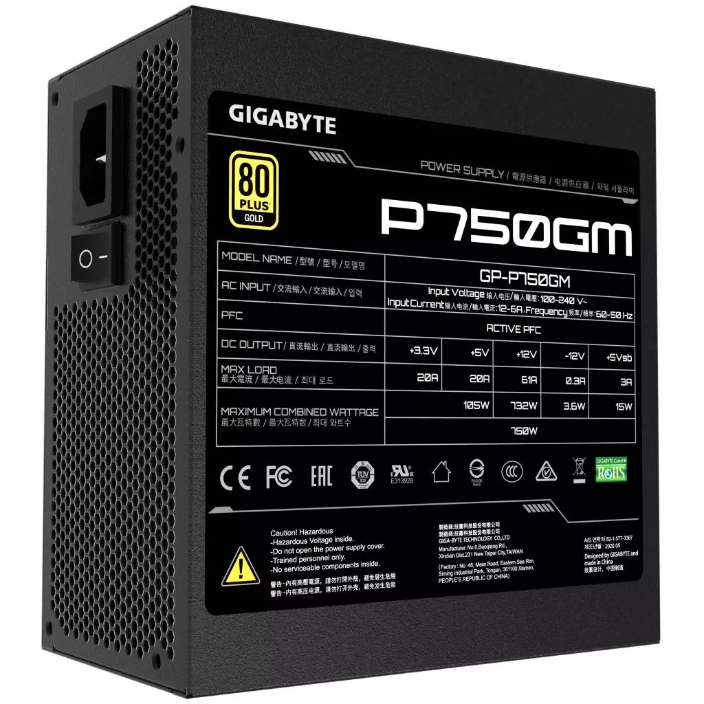 Блок питания GIGABYTE 750W (GP-P750GM) - 1 Блок питания GIGABYTE 750W (GP-P750GM) - 1