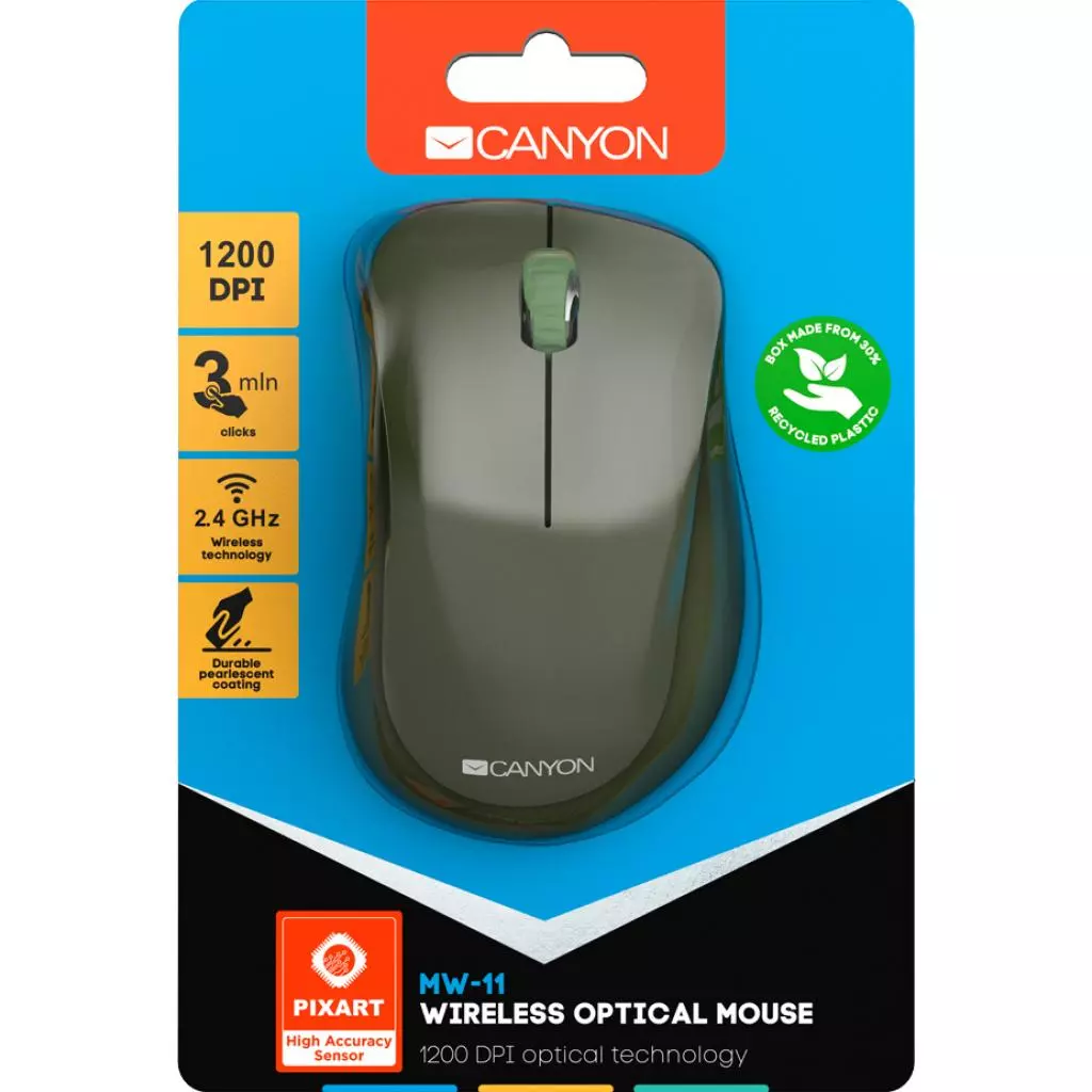 Мышка Canyon MW-11 Wireless Pixart Special Military (CNE-CMSW11SM) - 5 Мышка Canyon MW-11 Wireless Pixart Special Military (CNE-CMSW11SM) - 5