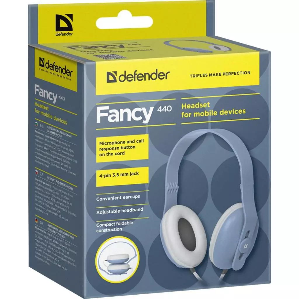 Наушники Defender Fancy 440 Blue (63441) - 3 Наушники Defender Fancy 440 Blue (63441) - 3
