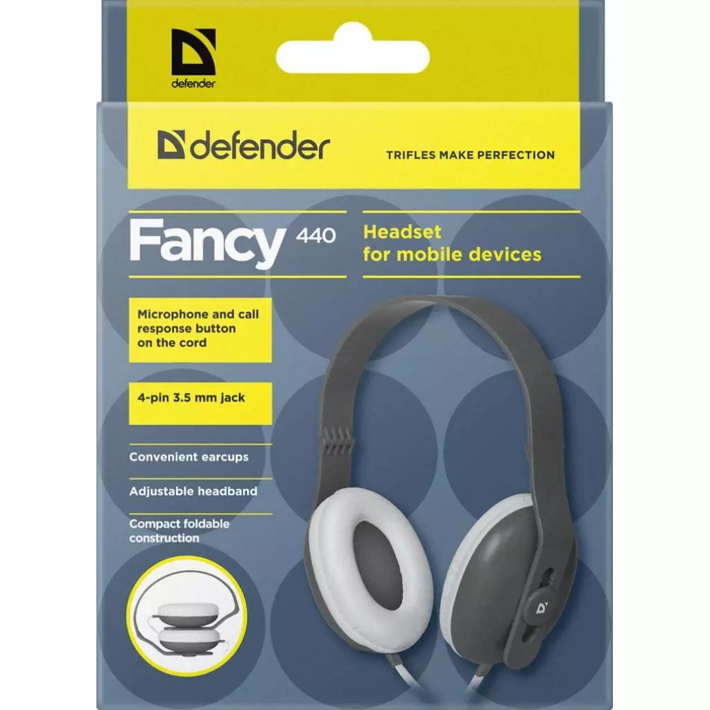 Наушники Defender Fancy 440 Grey (63440) - 4 Наушники Defender Fancy 440 Grey (63440) - 4