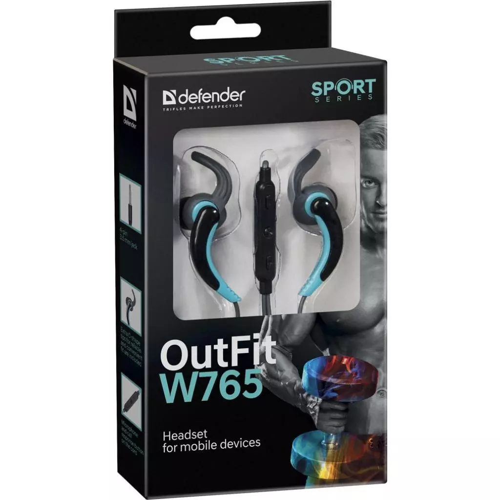 Наушники Defender OutFit W765 Grey-Blue (63766) - 5 Наушники Defender OutFit W765 Grey-Blue (63766) - 5
