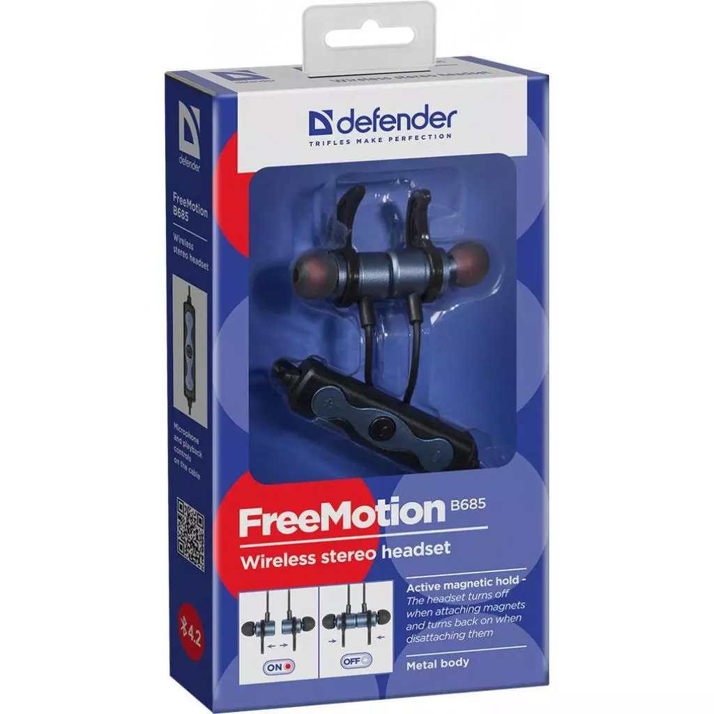 Наушники Defender FreeMotion B685 Metallic Blue (63685) - 6 Наушники Defender FreeMotion B685 Metallic Blue (63685) - 6