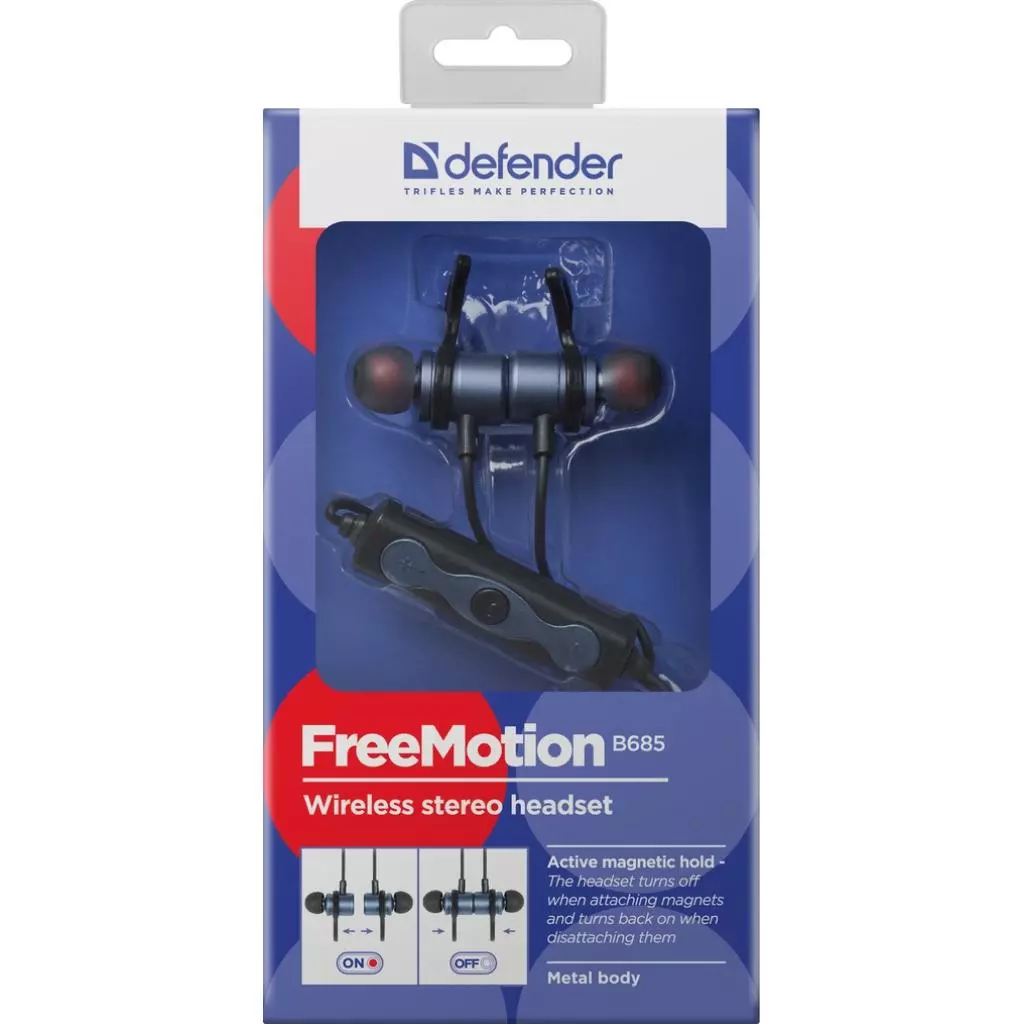 Наушники Defender FreeMotion B685 Metallic Blue (63685) - 7 Наушники Defender FreeMotion B685 Metallic Blue (63685) - 7