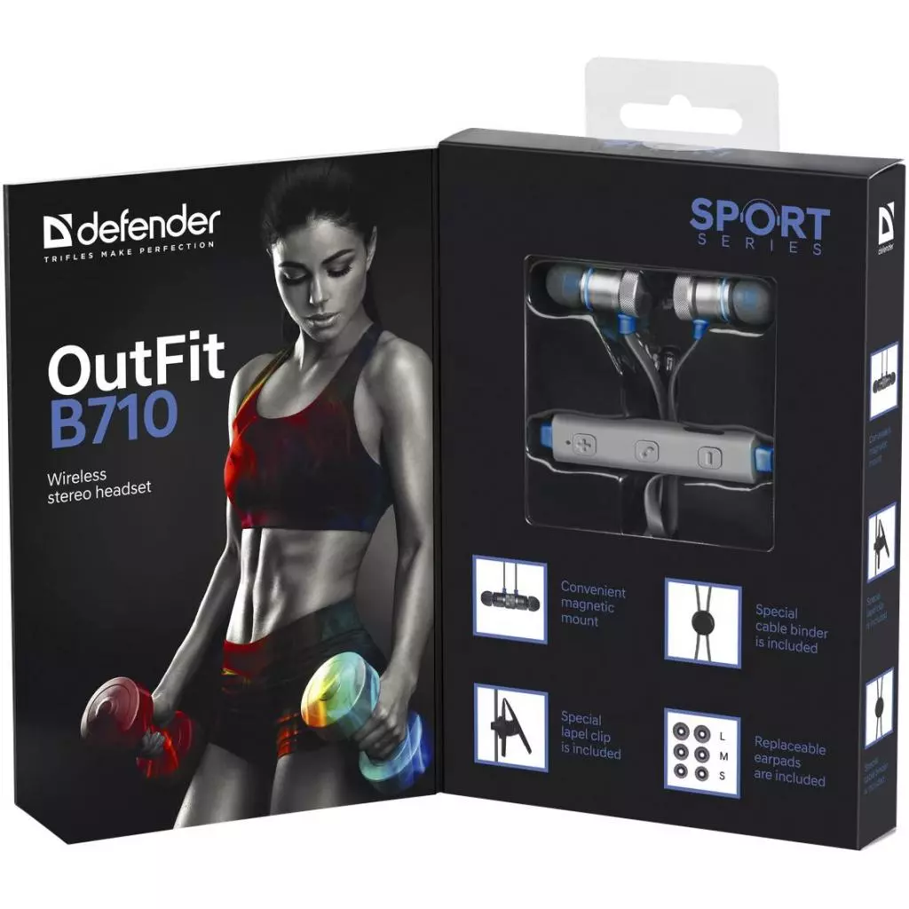 Наушники Defender OutFit B710 Black-Blue (63711) - 8