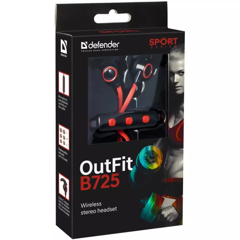 Наушники Defender OutFit B725 Black-Red (63726) - 1 Наушники Defender OutFit B725 Black-Red (63726) - 1