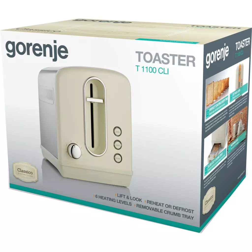 Тостер Gorenje T 1100 CLI (T1100CLI) - 5 Тостер Gorenje T 1100 CLI (T1100CLI) - 5