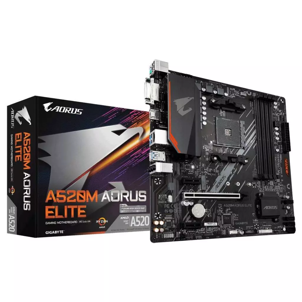 Материнская плата GIGABYTE A520M AORUS ELITE