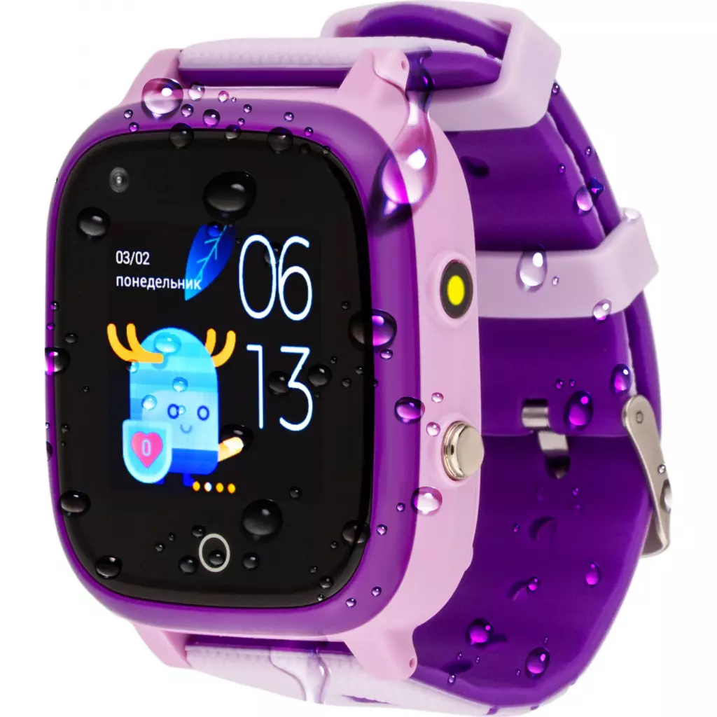 Смарт-часы Amigo GO005 4G WIFI Kids waterproof Thermometer Purple (747019) - 4