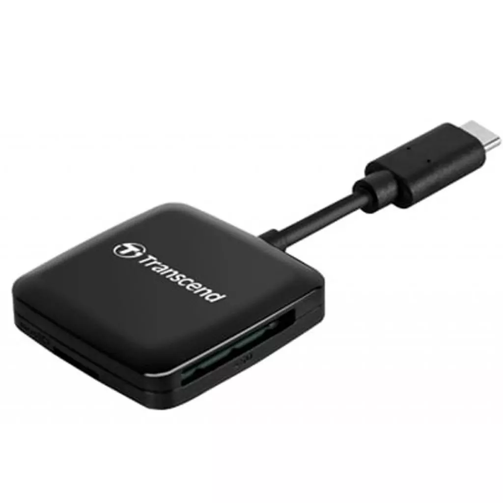 Считыватель флеш-карт Transcend USB 3.2 Gen 1 Type-C SD/microSD Black (TS-RDC3) - 1 Считыватель флеш-карт Transcend USB 3.2 Gen 1 Type-C SD/microSD Black (TS-RDC3) - 1