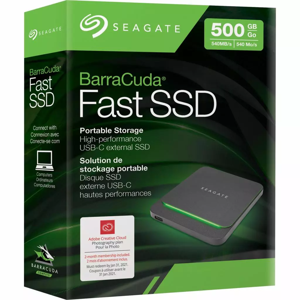 Накопитель SSD USB 3.1 500GB Seagate (STJM500400) - 4 Накопитель SSD USB 3.1 500GB Seagate (STJM500400) - 4