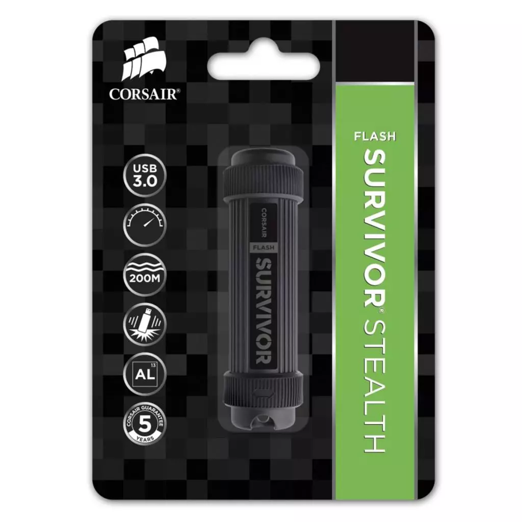 USB флеш накопитель Corsair 64GB Survivor Military Style USB 3.0 (CMFSS3B-64GB) - 5 USB флеш накопитель Corsair 64GB Survivor Military Style USB 3.0 (CMFSS3B-64GB) - 5