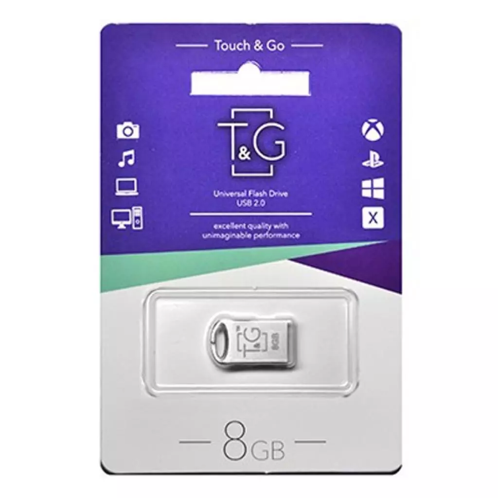 USB флеш накопитель T&G 8GB 105 Metal Series Silve USB 2.0 (TG105-8G) - 1 USB флеш накопитель T&G 8GB 105 Metal Series Silve USB 2.0 (TG105-8G) - 1