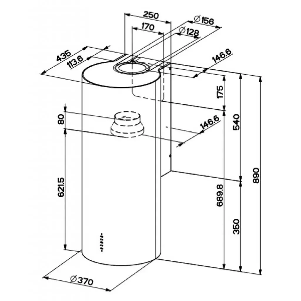 Вытяжка кухонная Faber CYLINDRA PLUS WH GLOSS (CYLINDRAPLUSWHGLOSS) - 1 Вытяжка кухонная Faber CYLINDRA PLUS WH GLOSS (CYLINDRAPLUSWHGLOSS) - 1