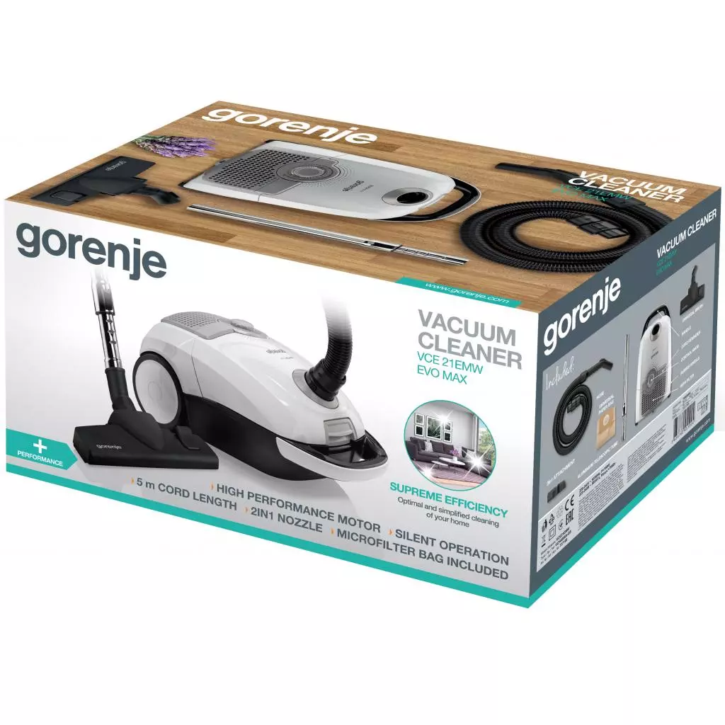 Пылесос Gorenje VCE21EMW - 2 Пылесос Gorenje VCE21EMW - 2