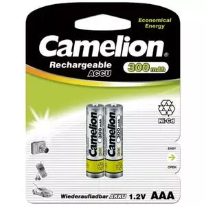 Аккумулятор Camelion AAA 300mAh Ni-Cd *2 R03-2BL (NC-AАA300BP2)