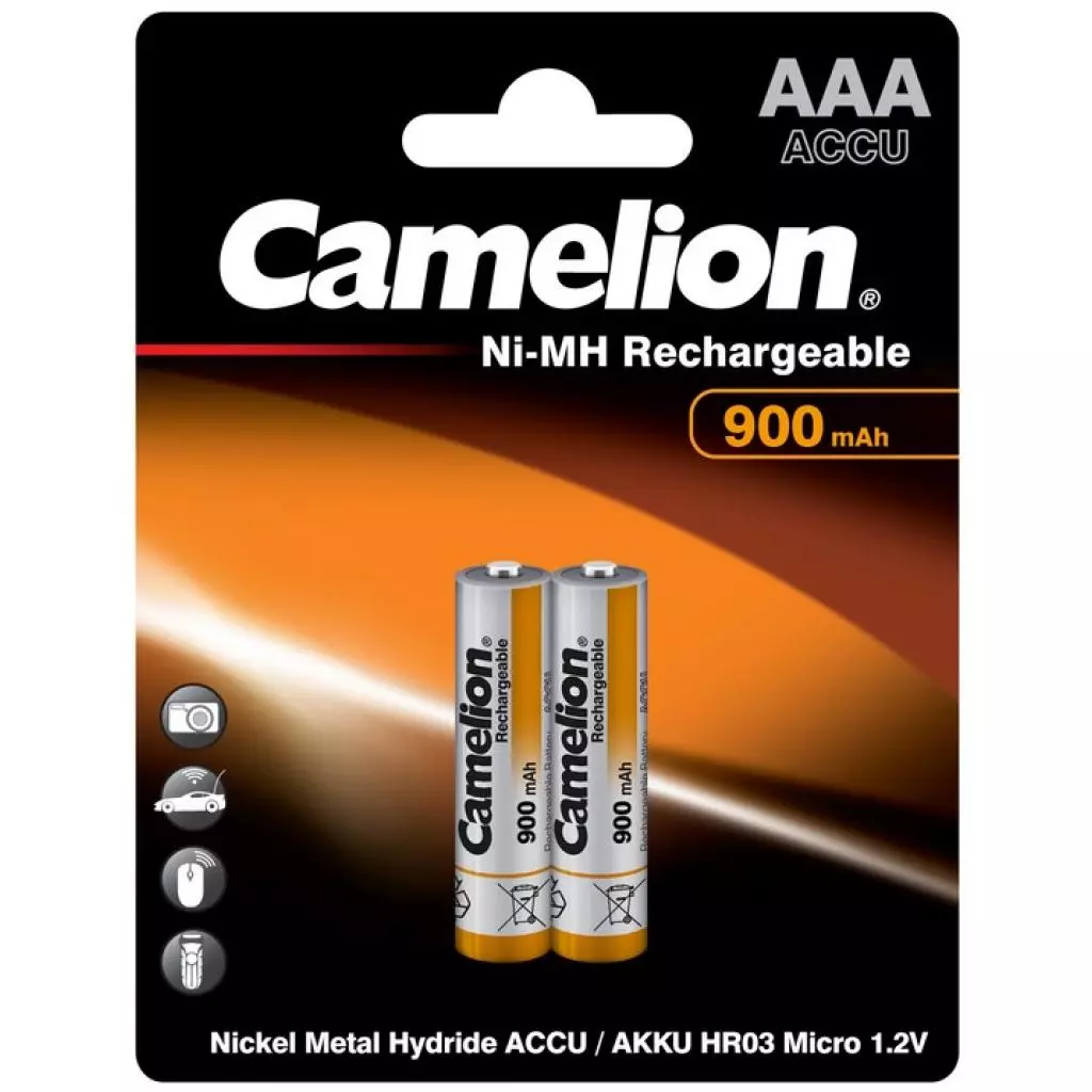Аккумулятор Camelion AAA 900mAh Ni-MH * 2 R03-2BL (NH-AAA900BP2)