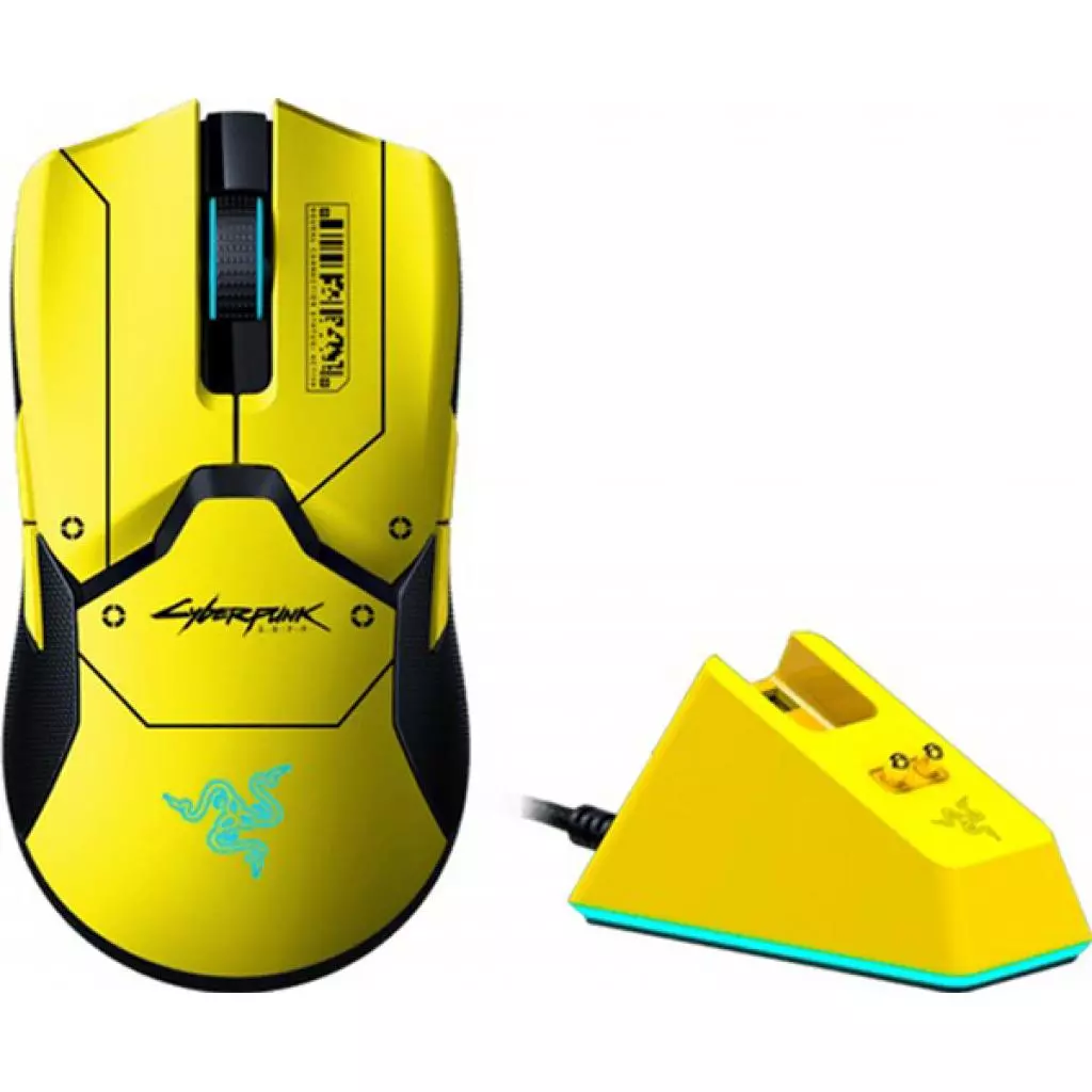 Мышка Razer Viper Ultimate Wireless Mouse Dock Cyberpunk 2077 Edition (RZ01-03050500-R3M1) - 2 Мышка Razer Viper Ultimate Wireless Mouse Dock Cyberpunk 2077 Edition (RZ01-03050500-R3M1) - 2